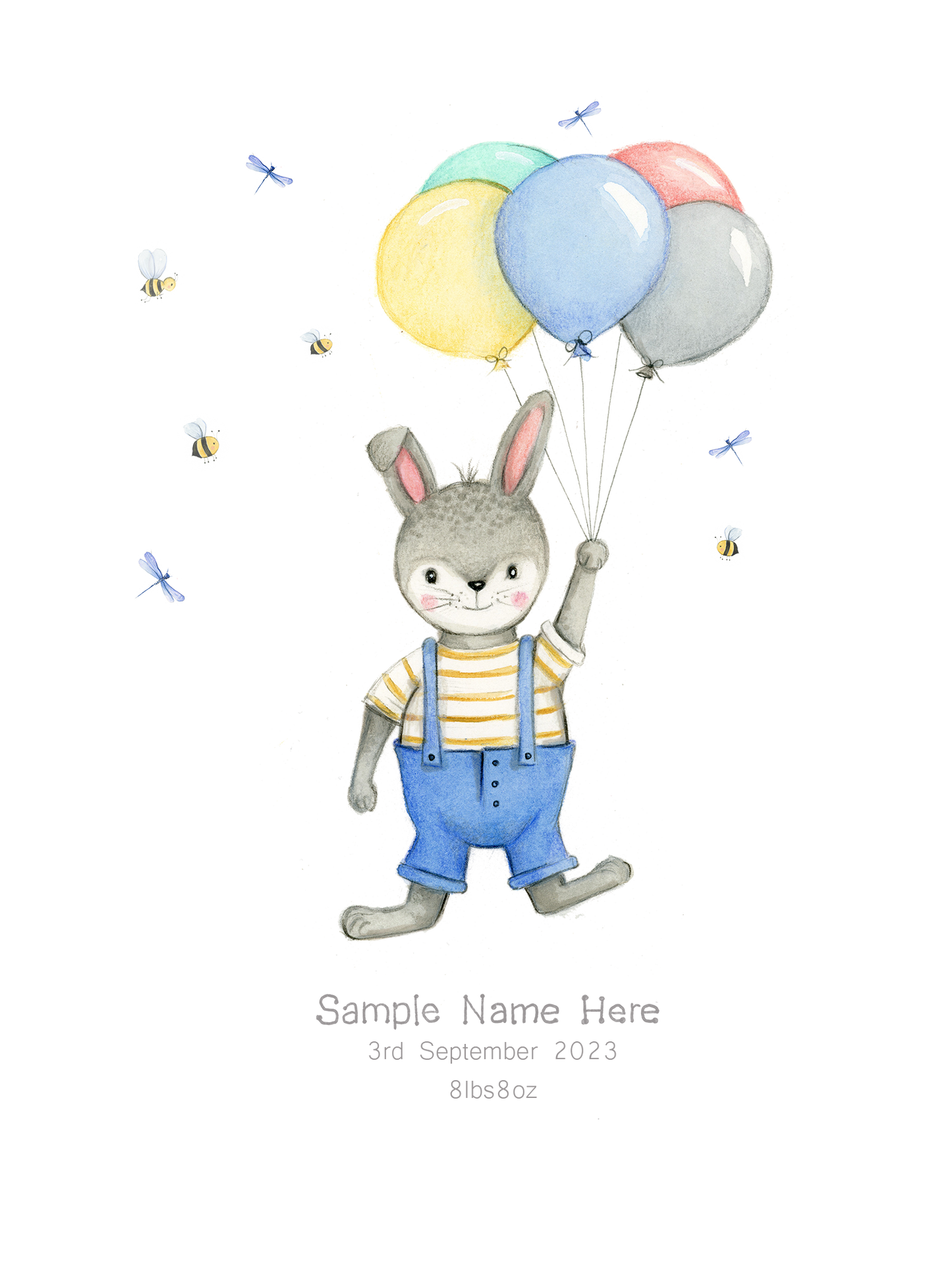 Boy Bunny & Balloons