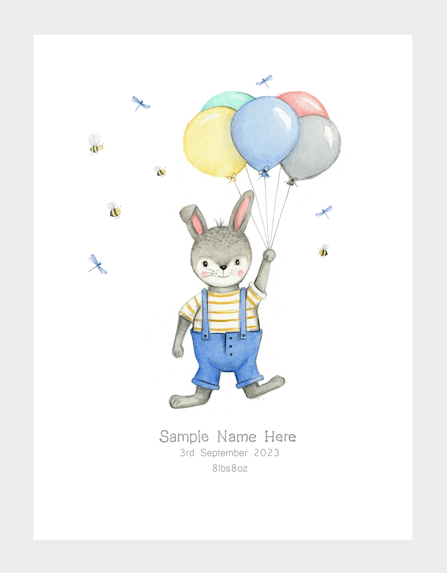 Boy Bunny & Balloons