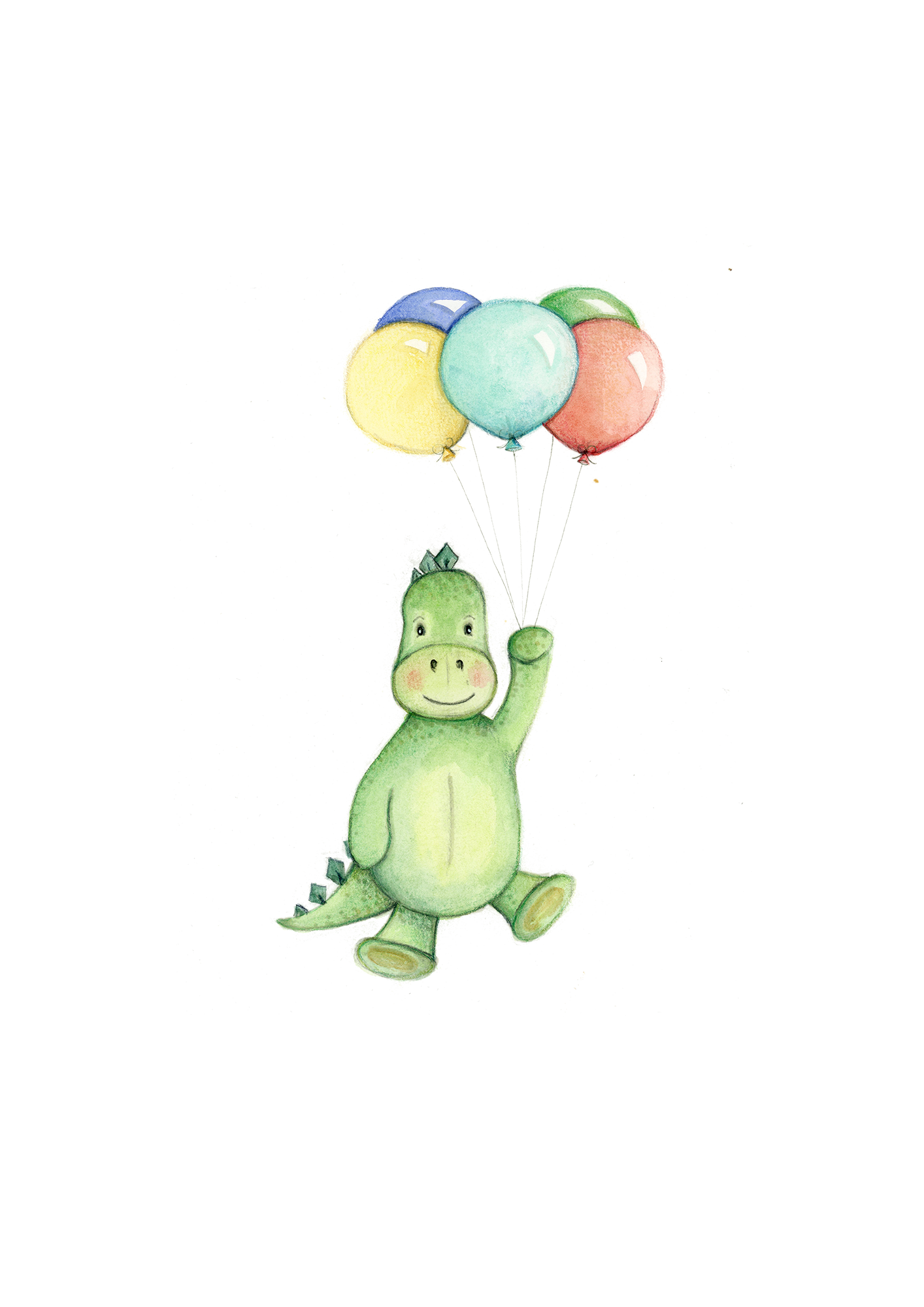 Dinosaur & Balloons