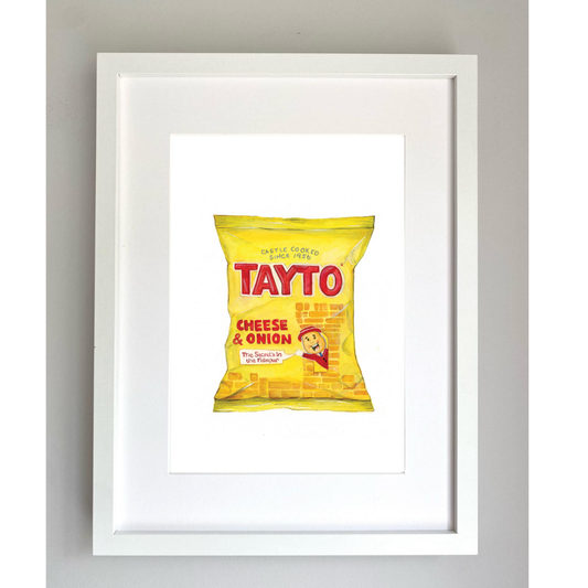 Print of Tayto Crisps Yellow Packet