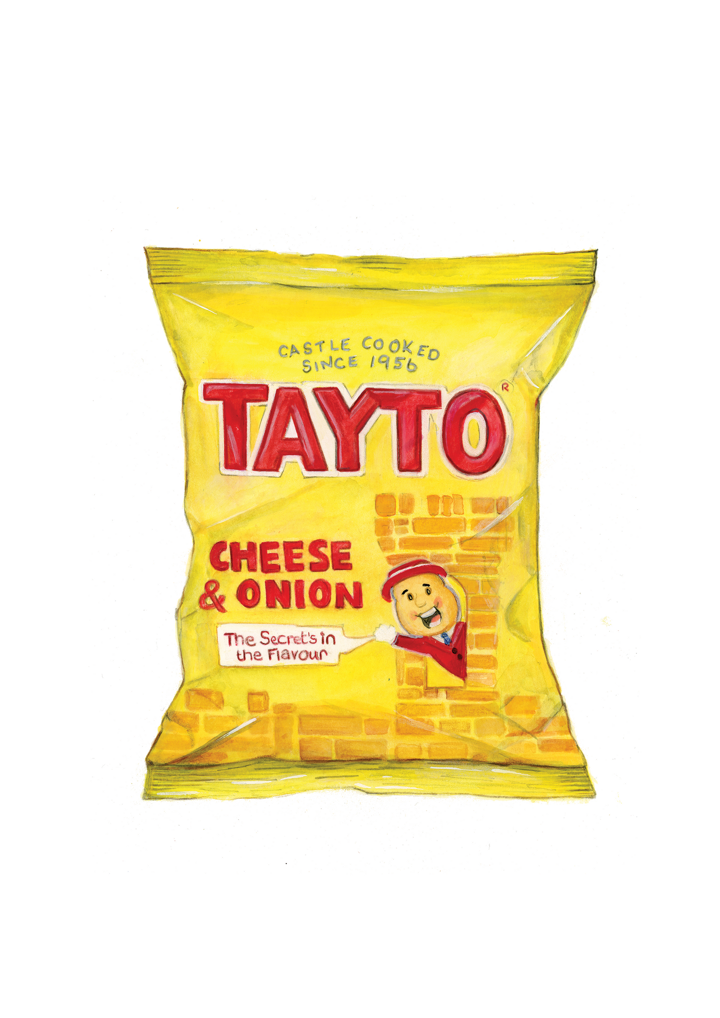 Print of Tayto Crisps Yellow Packet