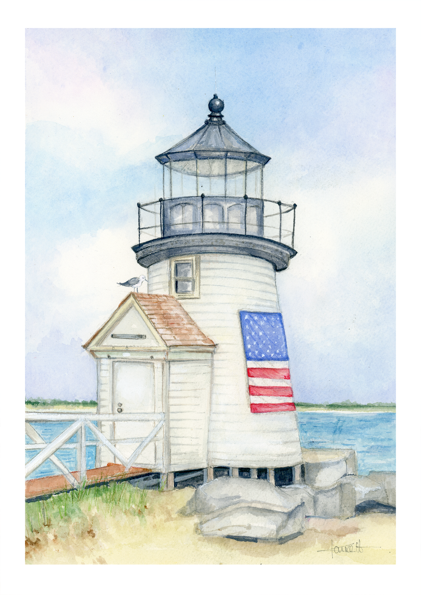 Print Nantucket Light House