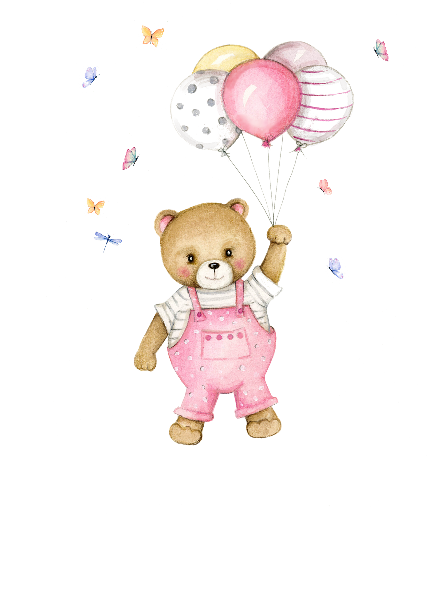 Pink Bear & Balloons