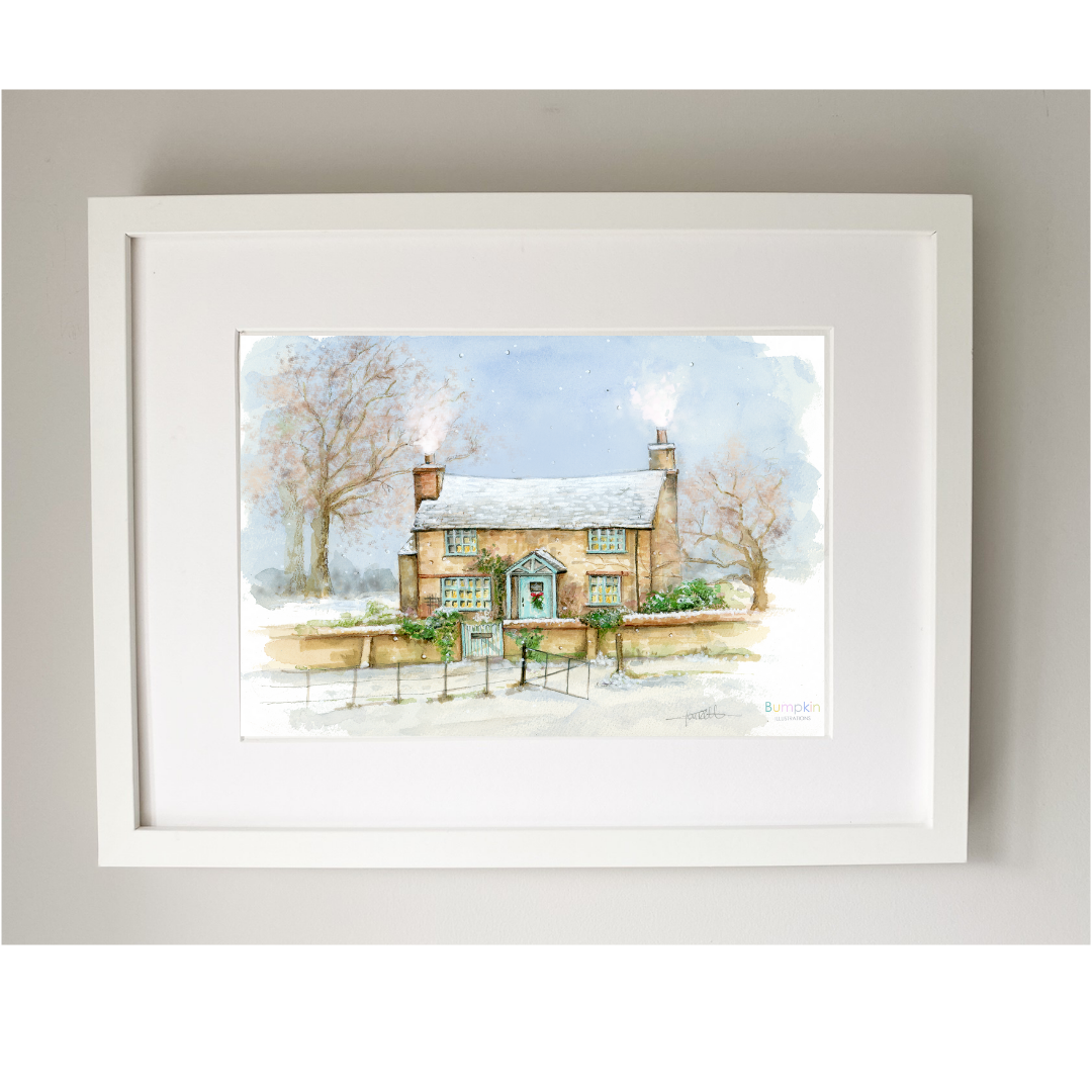 Print of the Rosehill Cottage Painting