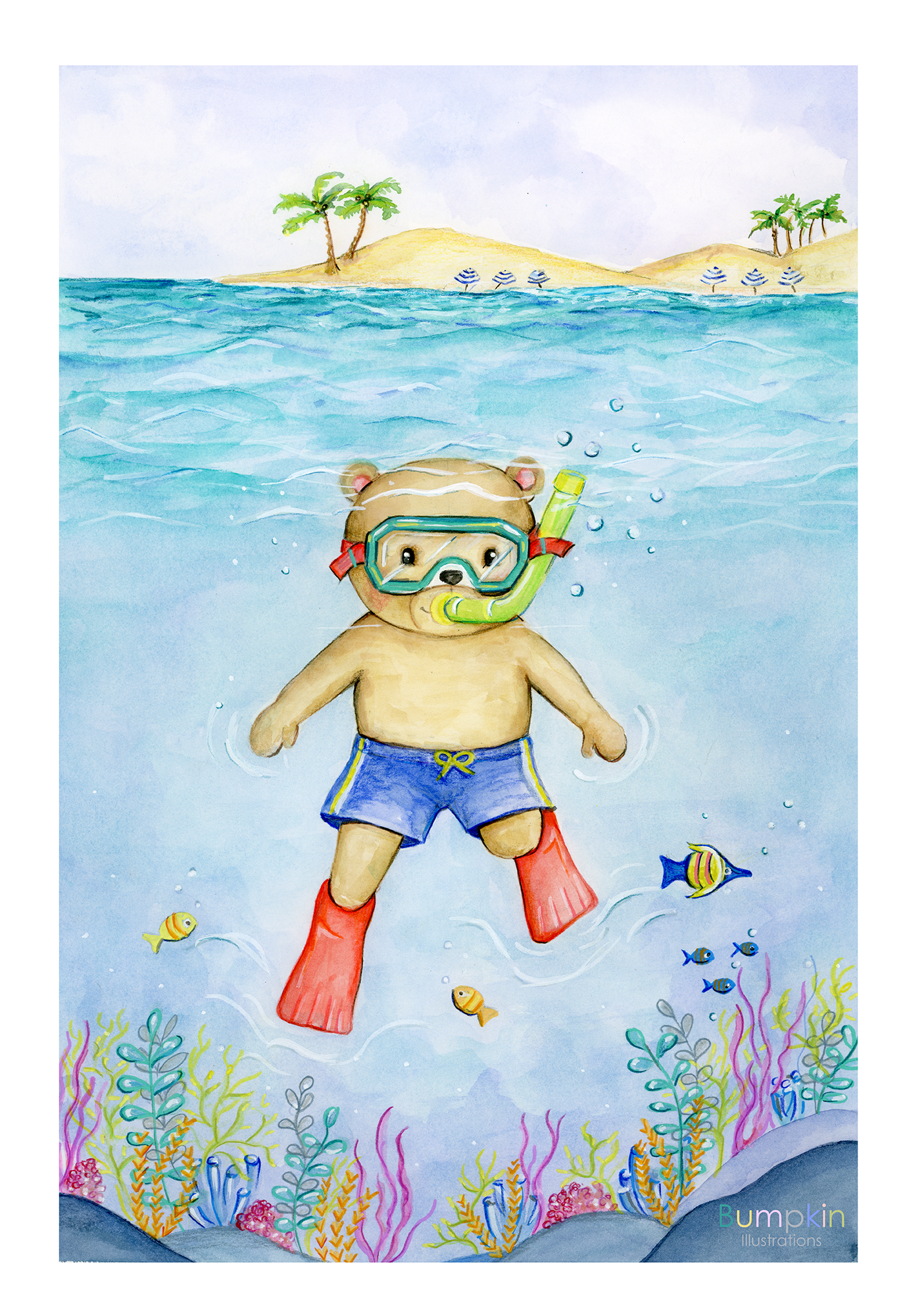 Snorkeling Bear